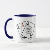 Aangepaste poker Card Player 3 Aces Photo Mok (Links)