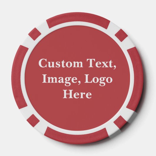 Aangepaste Poker Chip, Gepersonaliseerde Tekst/ Af Chips (Achterkant)
