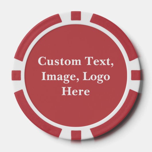 Aangepaste Poker Chip, Gepersonaliseerde Tekst/ Af Poker Chips (Voorkant)