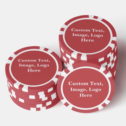 Aangepaste Poker Chip, Gepersonaliseerde Tekst/ Af Poker Chips (Opstapeling)
