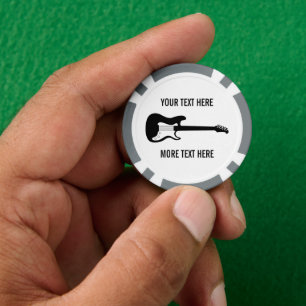 Aangepaste poker chip golf met elektrische gitaar