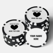 Aangepaste poker chip golfbal marker met hart logo (Opstapeling)