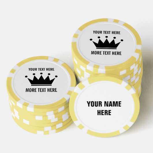 Aangepaste poker chip golfbal marker met kroon log (Opstapeling)