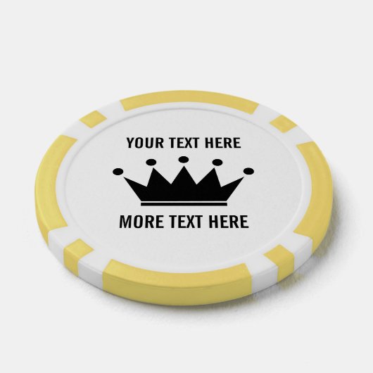 Aangepaste poker chip golfbal marker met kroon log (Enkel)