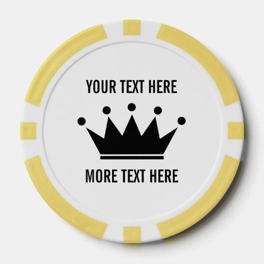 Aangepaste poker chip golfbal marker met kroon log (Voorkant)