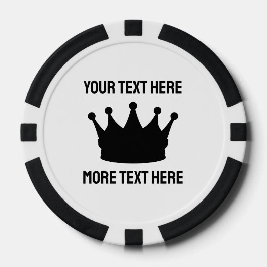 Aangepaste poker chip golfbal marker met kroon log (Voorkant)