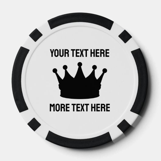 Aangepaste poker chip golfbal marker met kroon log (Achterkant)
