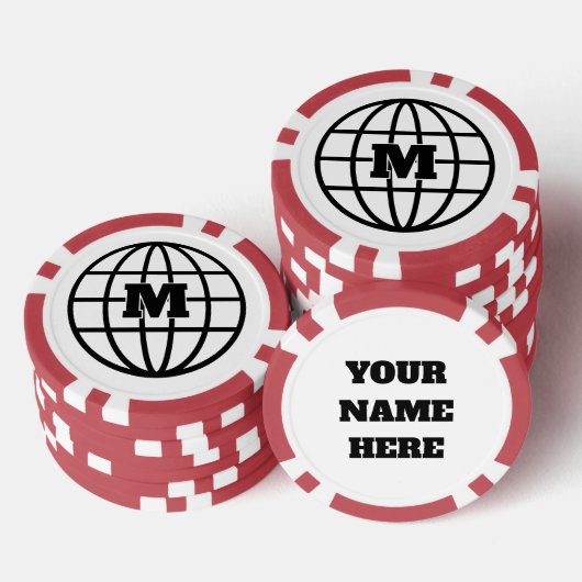 Aangepaste poker chip golfbal markers met kaart lo (Opstapeling)