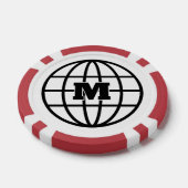 Aangepaste poker chip golfbal markers met kaart lo (Enkel)