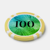Aangepaste poker chip tokens met palmblad foto (Enkel)