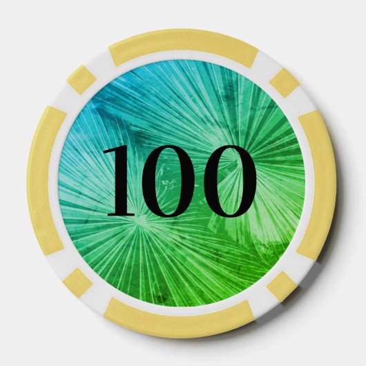 Aangepaste poker chip tokens met palmblad foto (Achterkant)