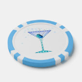 AANGEPASTE POKER CHIPS - BLAUWE MARTINI (Enkel)