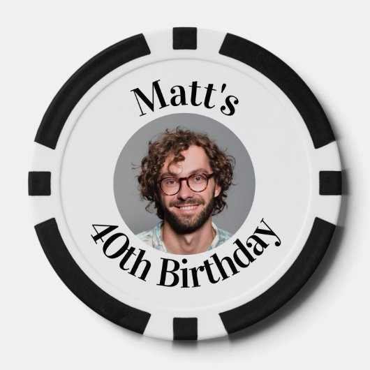 Aangepaste Poker Chips Verjaardagsgunst (Voorkant)