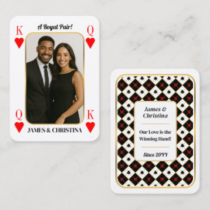 Aangepaste Poker Kaarten, Koninklijk Paar Gift Contactkaartje