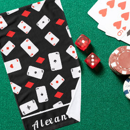 Aangepaste Poker Speelkaarten Handdoek