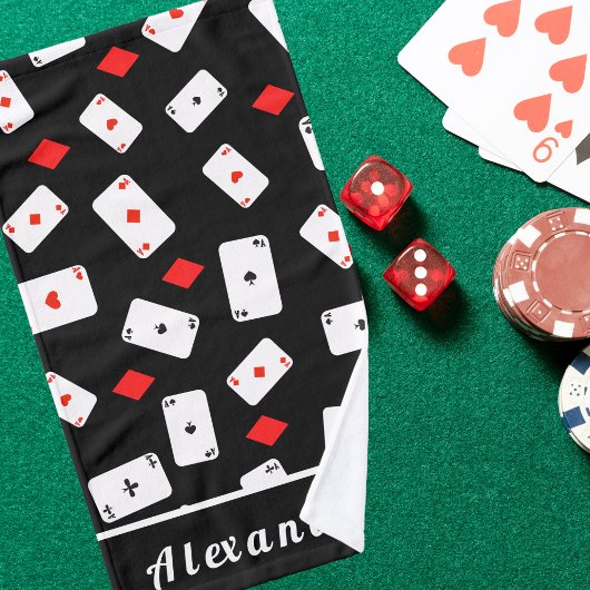 Aangepaste Poker Speelkaarten Handdoek