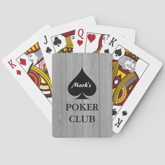 Aangepaste poker speelkaarten met schoppen kleur (Achterkant)
