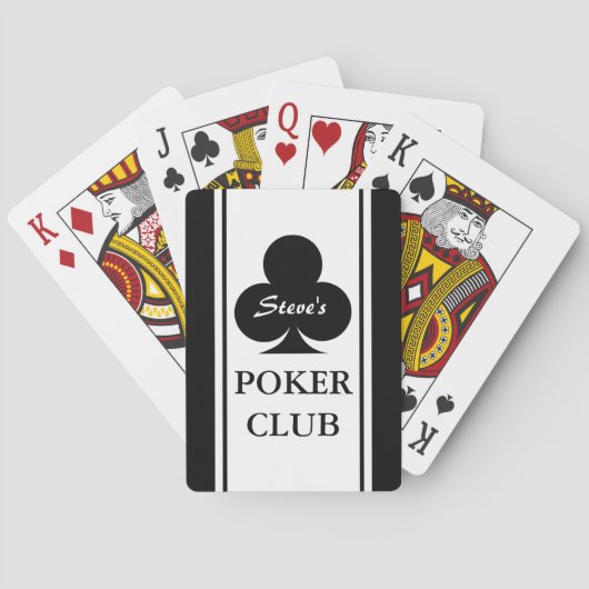 Aangepaste poker speelkaarten met zwarte klaveren (Achterkant)