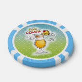AANGEPASTE POKERCHIP, PINA COLADA RECEPT COCKTAIL POKER CHIPS (Enkel)