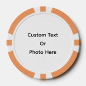Aangepaste pokerchips, oranje gestreepte rand poker chips (Voorkant)