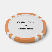 Aangepaste pokerchips, oranje gestreepte rand poker chips (Enkel)