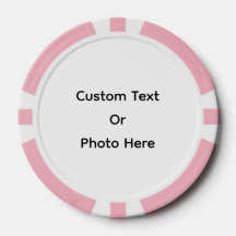 Aangepaste pokerchips, roze gestreepte rand