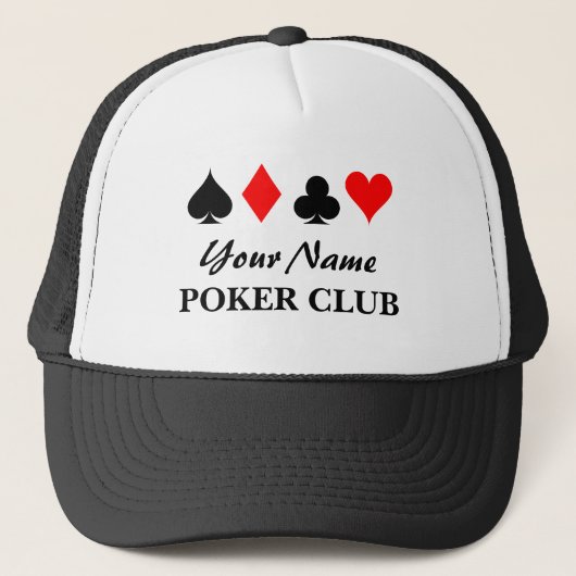 Aangepaste pokerclub-trucker die spelers cadeau ge trucker pet (Voorkant)