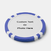 Aangepaste pokerfiches, blauwe gestreepte rand poker chips (Enkel)