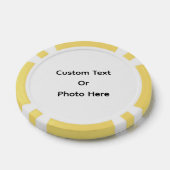 Aangepaste pokerfiches, gele gestreepte rand poker chips (Enkel)