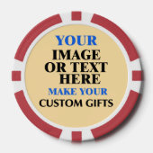 Aangepaste pokerfiches, gepersonaliseerd casino-sp poker chips (Voorkant)