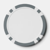 Aangepaste pokerfiches, grijze gestreepte rand poker chips (Achterkant)