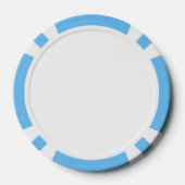Aangepaste pokerfiches, lichtblauwe gestreepte ran poker chips (Achterkant)