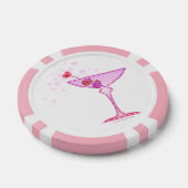 Aangepaste pokerfiches - ROZE MARTINI Pokerchips (Enkel)