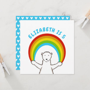 Aangepaste polaire Beer en uitnodiging voor regenb