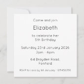 Aangepaste polaire Beer en uitnodiging voor regenb (Achterkant)