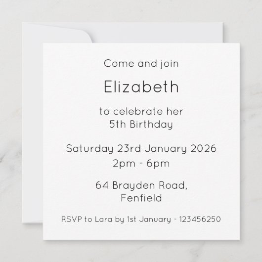 Aangepaste polaire Beer en uitnodiging voor regenb (Achterkant)