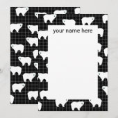 Aangepaste Polaire Beer kaarten op zwarte achtergr (Voorkant / Achterkant)