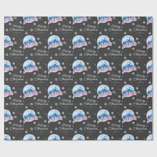 Aangepaste polaire Express Train-kerstsnowflake Cadeaupapier (Vlak)