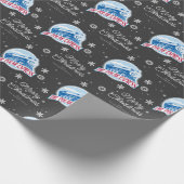 Aangepaste polaire Express Train-kerstsnowflake Cadeaupapier (Hoek)