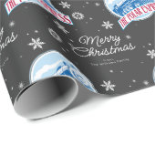 Aangepaste polaire Express Train-kerstsnowflake Cadeaupapier (Rol Hoek)