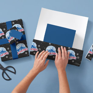 Aangepaste polaire Express Train-kerstsnowflake Cadeaupapier