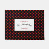 Aangepaste polaire rode achtergrond deurmat (Voorkant)