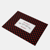 Aangepaste polaire rode achtergrond deurmat (Schuin)