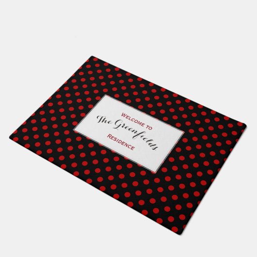 Aangepaste polaire rode achtergrond deurmat (Schuin)