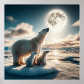 Aangepaste Polar Beren Wall Poster (Voorkant)