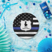 Aangepaste politie-afdeling Badge Retirement Papieren Bordje (Feest)