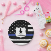 Aangepaste politie-afdeling Badge Retirement Papieren Bordje (Feest)