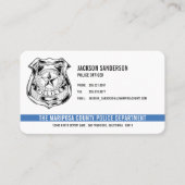 Aangepaste politie afdeling Logo Thin Blue Line Visitekaartje (Voorkant)