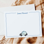 Aangepaste politie auto stationery, jongens blauw bedankkaart