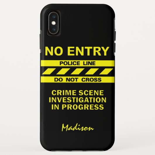 Aangepaste politie lijn aangepaste naam telefoonho Case-Mate iPhone case (Achterkant)
